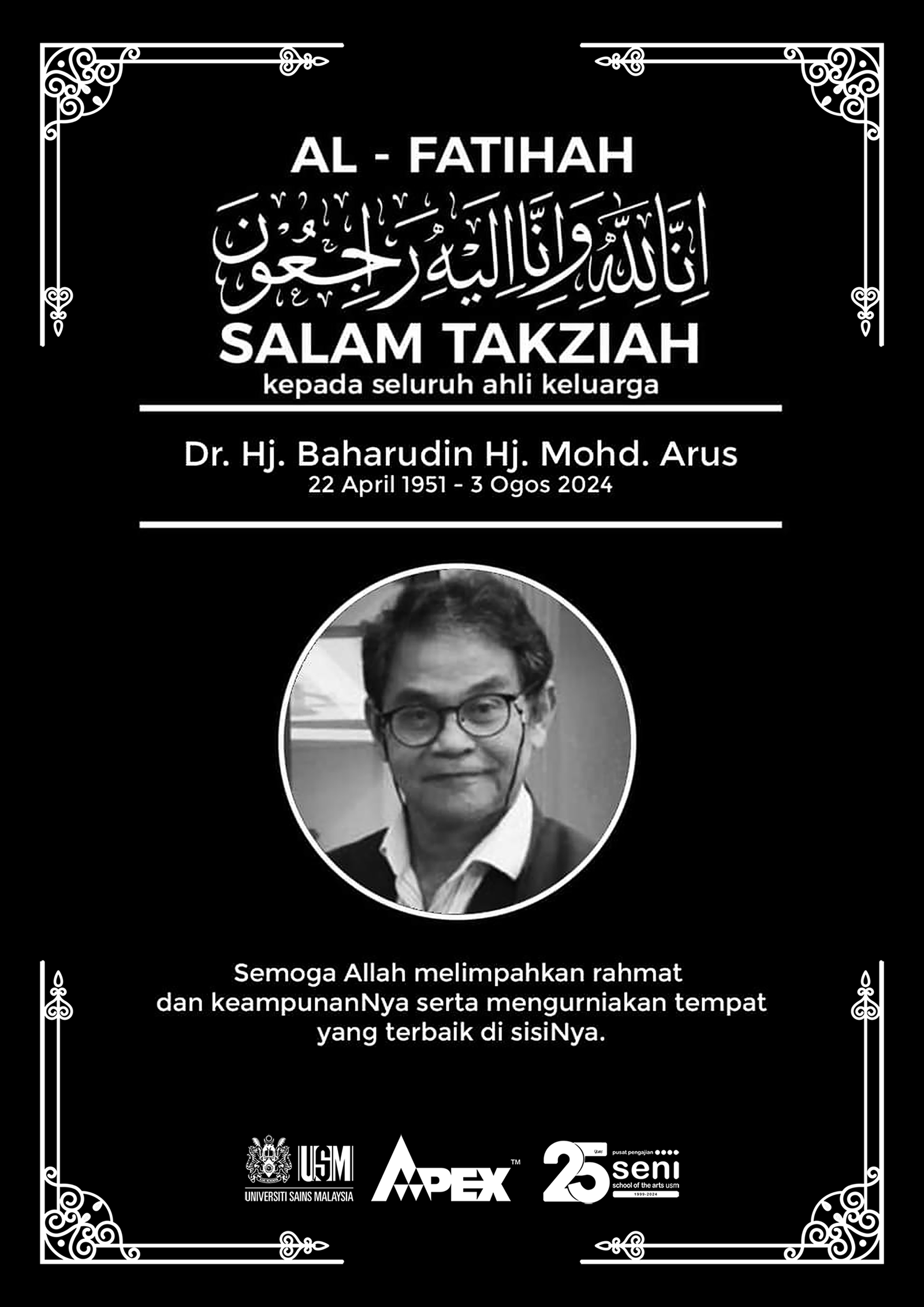 Poster Makluman Kematian Dr.Burhanuddin V2